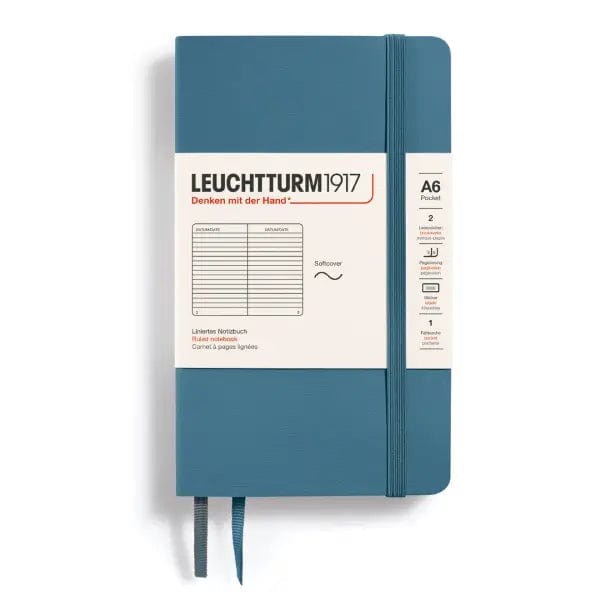 Leuchtturm1917 Notebook Stone Blue / Ruled Leuchtturm1917 - Pocket Notebook - Softcover - A6