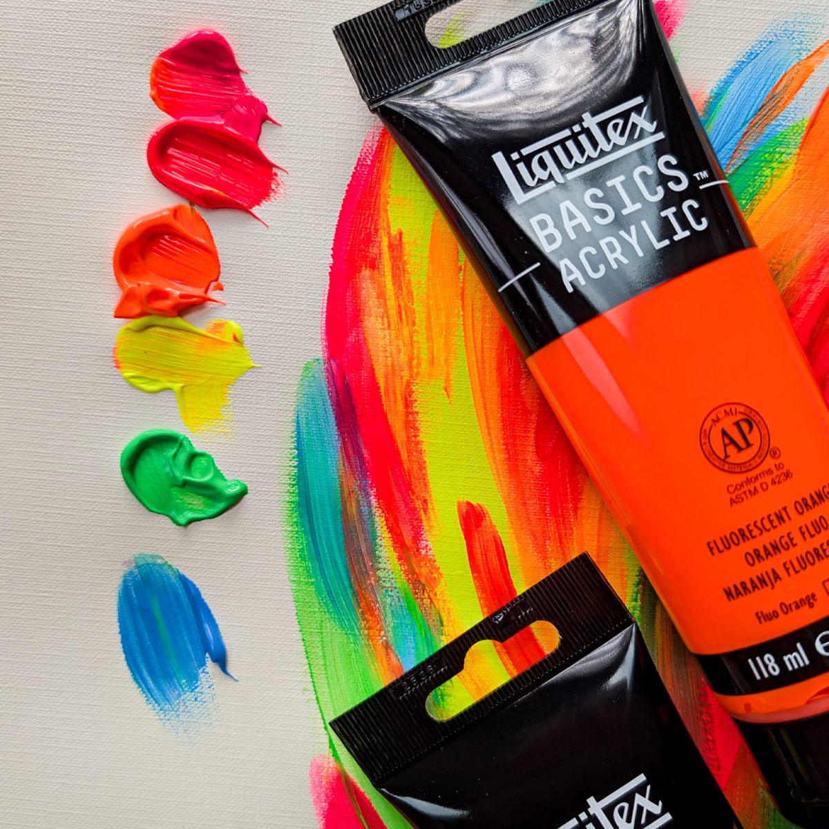 Liquitex Acrylic Paint Set Liquitex - Basics Acrylic Colours - Fluorescents - Set of 6 x 118mL Tubes