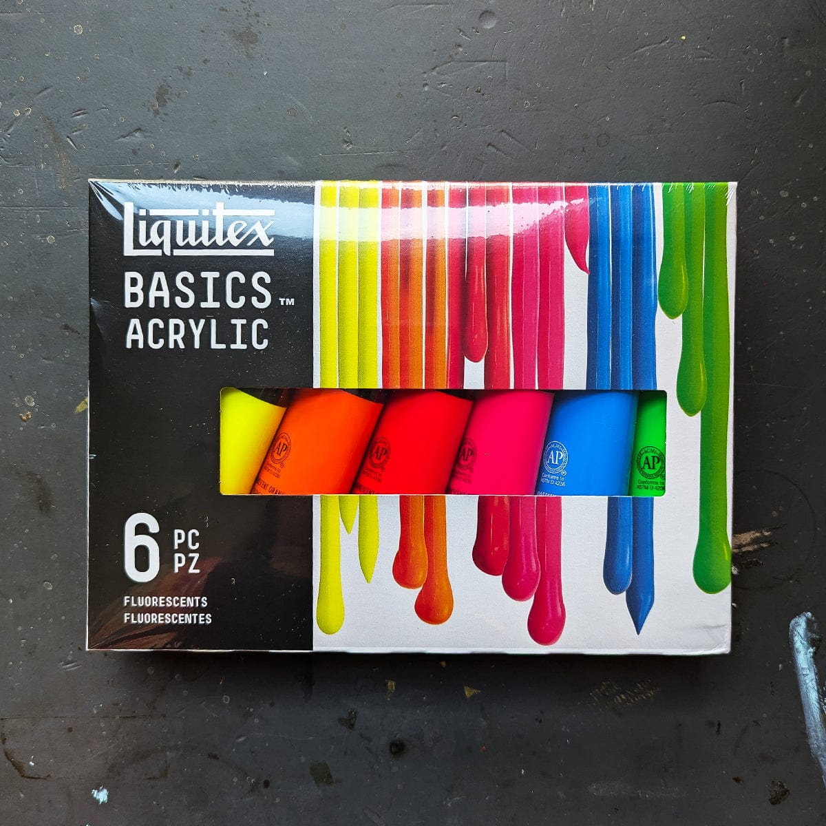 Liquitex Acrylic Paint Set Liquitex - Basics Acrylic Colours - Fluorescents - Set of 6 x 118mL Tubes