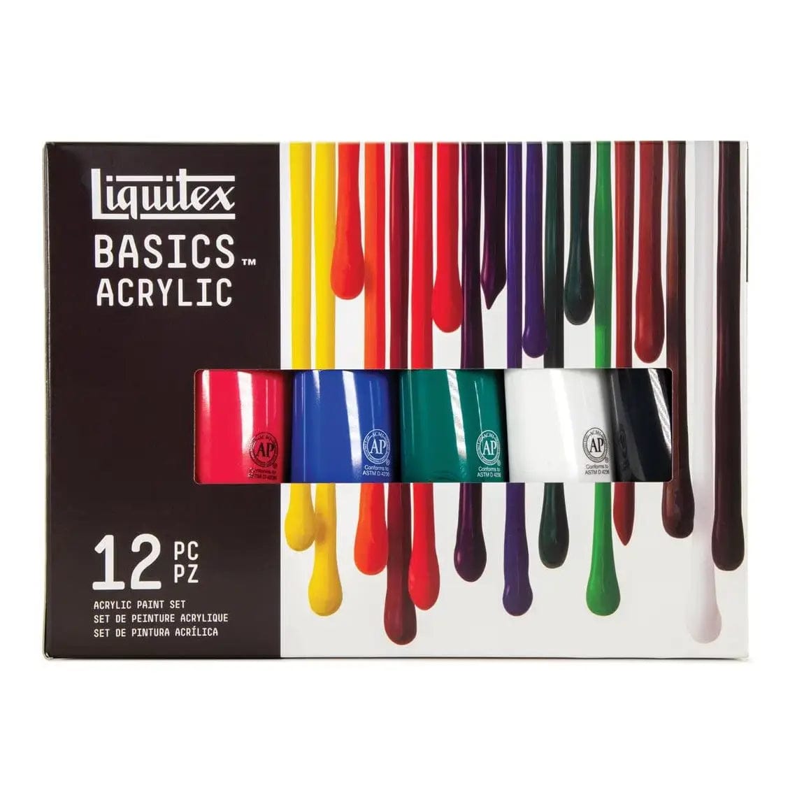 Liquitex Acrylic Paint Set Liquitex - Basics Acrylic Colours - Set of 12 x 118mL Tubes