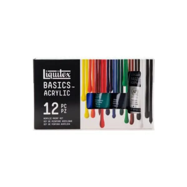 Liquitex Acrylic Paint Set Liquitex - Basics Acrylic Colours - Set of 12 x 22mL Tubes - Item #3699353