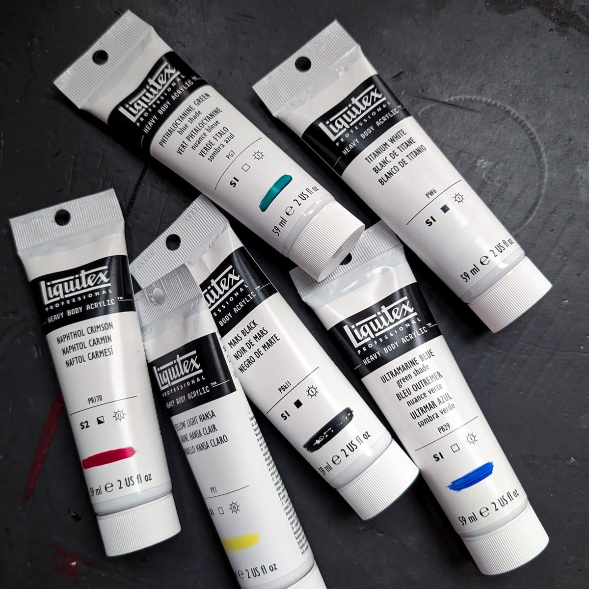 Liquitex Acrylic Paint Set Liquitex - Heavy Body Acrylic Paint - Classics Set - 6 Colours in 59mL Tubes