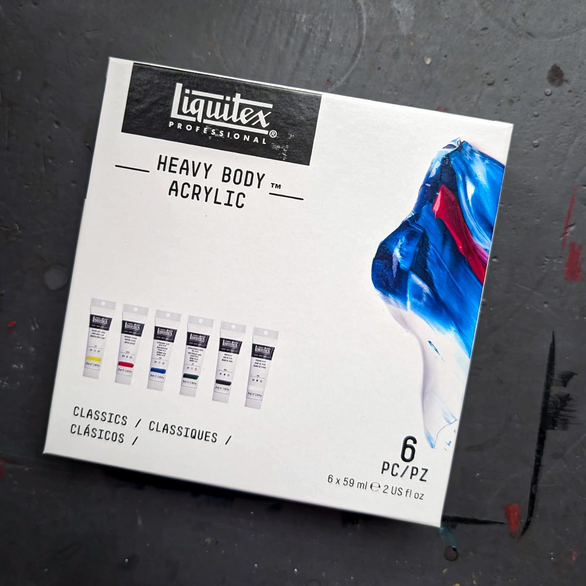Liquitex Acrylic Paint Set Liquitex - Heavy Body Acrylic Paint - Classics Set - 6 Colours in 59mL Tubes