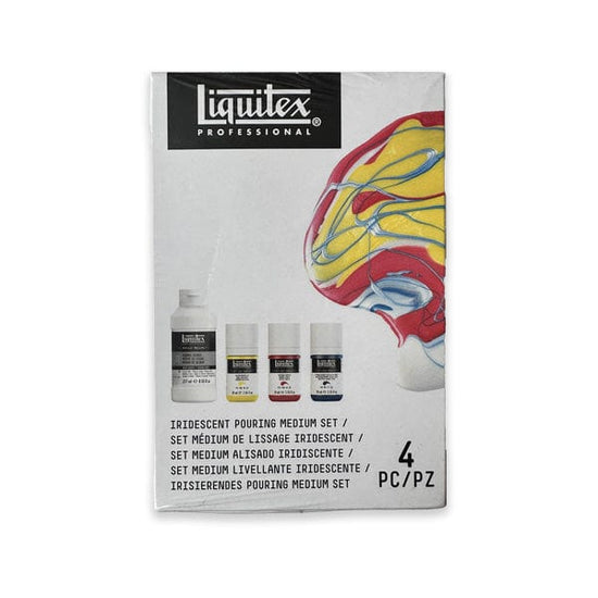 Liquitex Acrylic Paint Set Liquitex - Soft Body Acrylic Paint - Iridescent Pouring Medium Set - 4 Pieces - Item #3699381