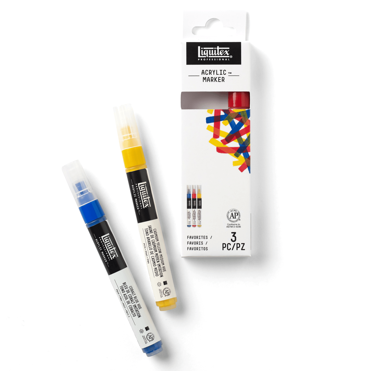 Liquitex Paint Marker Set Liquitex - Professional Acrylic Markers - 2mm Tip - Favourites - Set of 3
