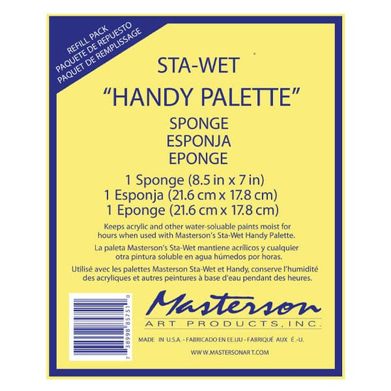 Masterson Palette - Sponge Refill Masterson Sta-Wet - Handy Palette - 7x8.5" Sponge - 1 Pack