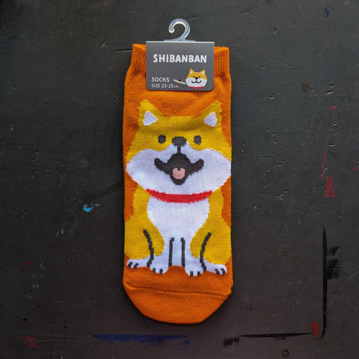 Mind Wave Novelty Shibanban / Orange - Happy Shiba Mind Wave - Ankle Socks