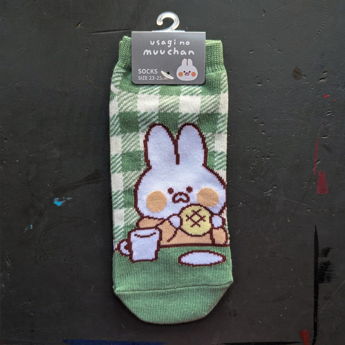 Mind Wave Novelty Usagi no Muuchan / Green - Waffle Bunny Mind Wave - Ankle Socks