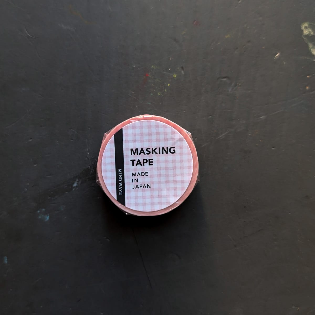 Mind Wave Tape Roll #18 - Pink Gingham Mind Wave - Masking Tape - 15mm x 5m Rolls - Checker Patterns