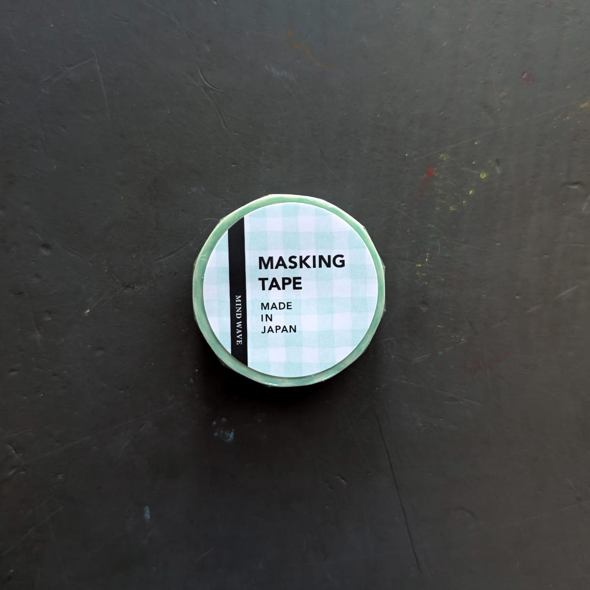 Mind Wave Tape Roll #19 - Green Gingham Mind Wave - Masking Tape - 15mm x 5m Rolls - Checker Patterns
