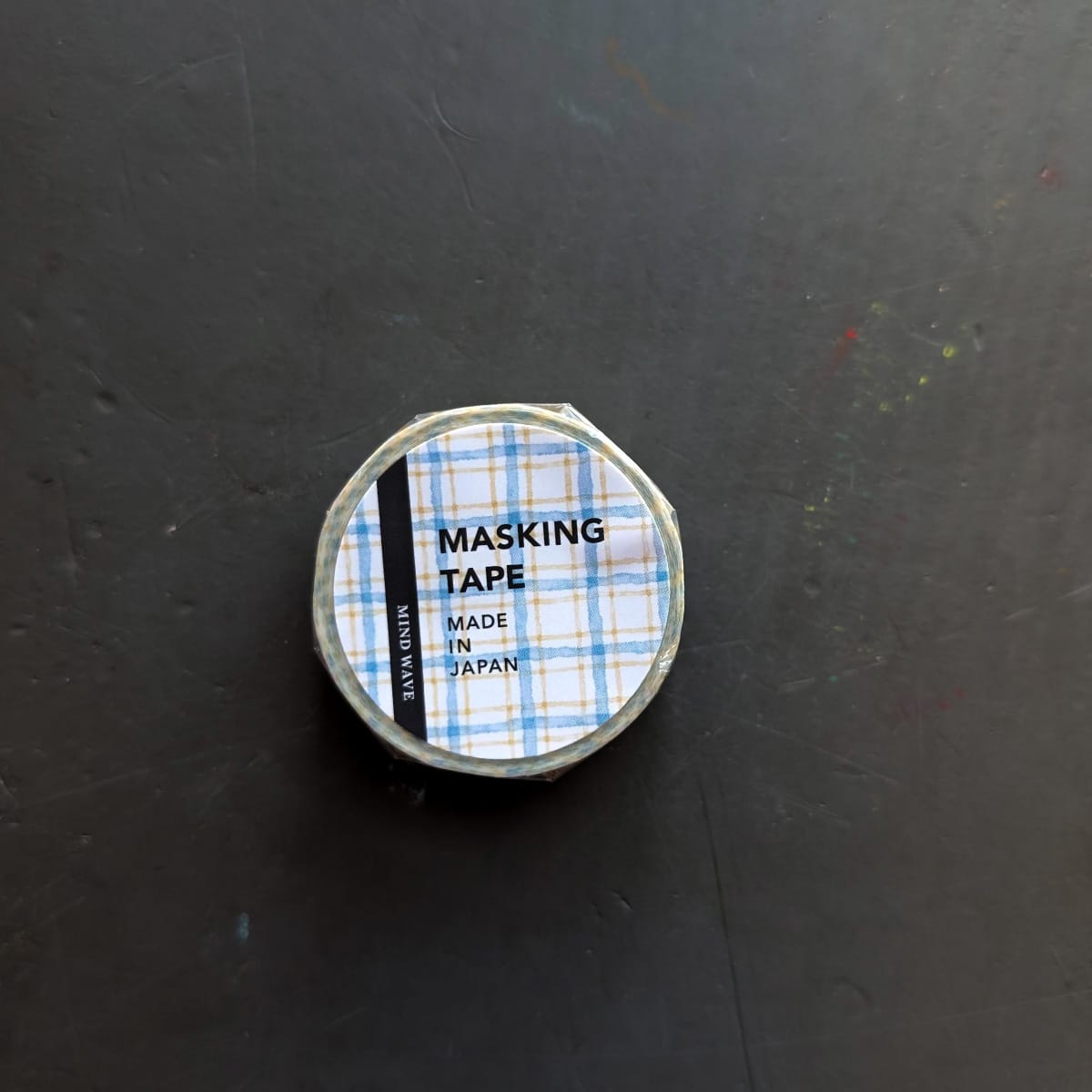 Mind Wave Tape Roll #7 - Blue & Yellow Mind Wave - Masking Tape - 15mm x 5m Rolls - Checker Patterns