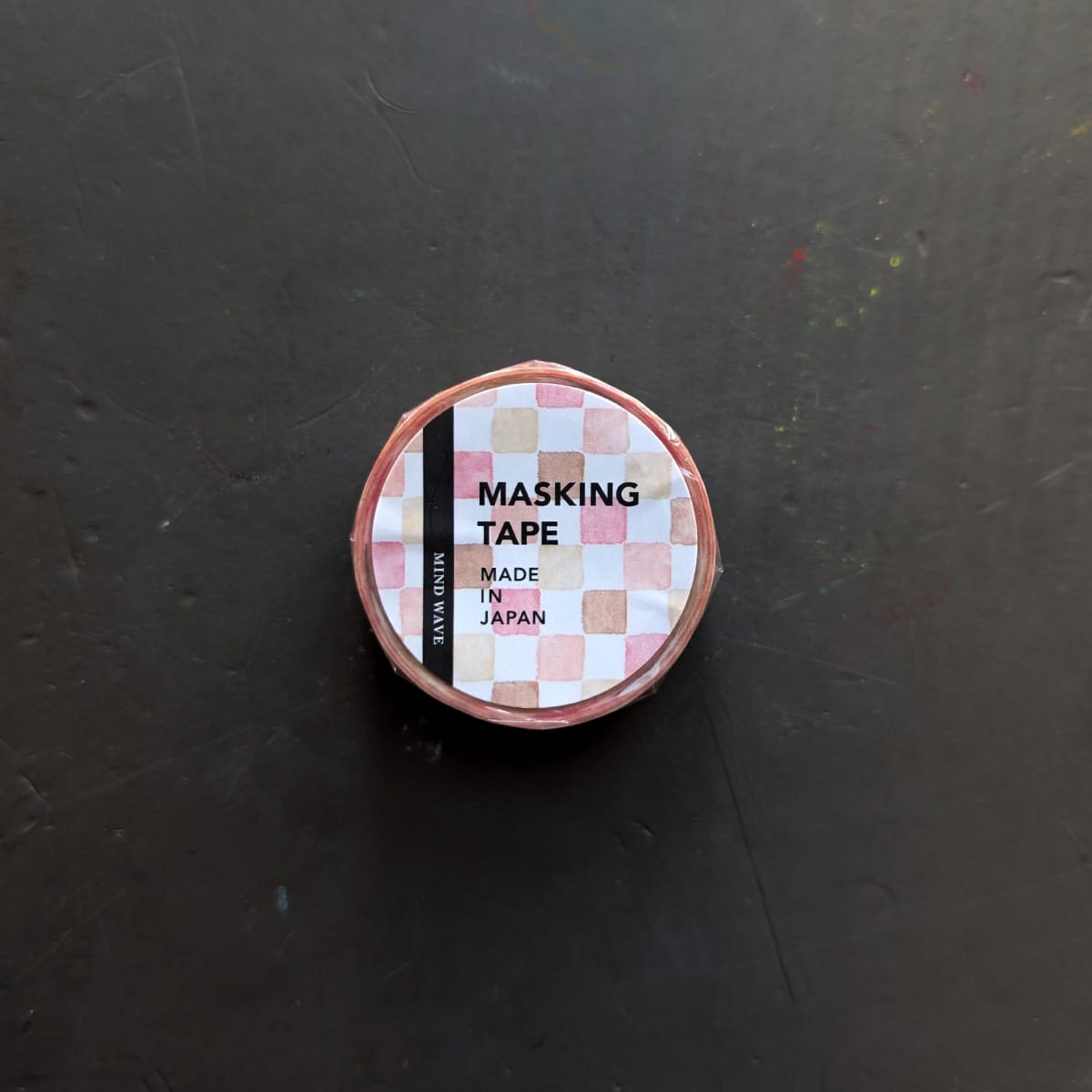 Mind Wave Tape Roll #9 - Brown & Pink Mind Wave - Masking Tape - 15mm x 5m Rolls - Checker Patterns