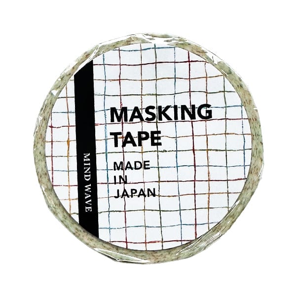 Mind Wave Tape Roll Mind Wave - Masking Tape - 15mm x 5m Roll - Colourful Grid