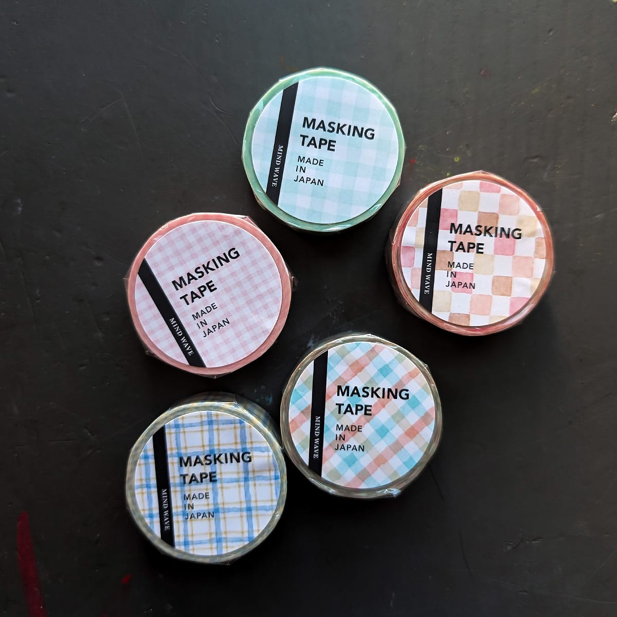 Mind Wave Tape Roll Mind Wave - Masking Tape - 15mm x 5m Rolls - Checker Patterns