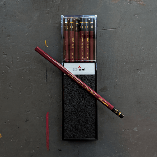 Mitsubishi Graphite Pencil Set 4B Mitsubishi - Hi-uni  Professional Graphite Pencils - Cases of 12