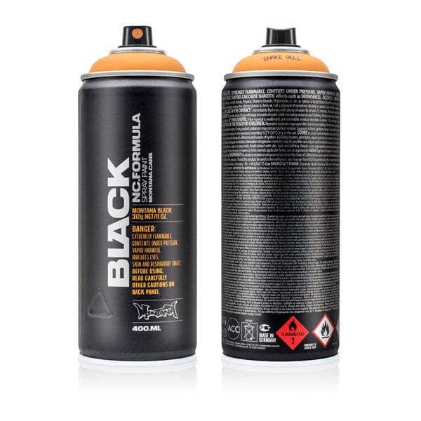 Montana Spray Paint Montana BLACK Spray Paint - 400mL Cans
