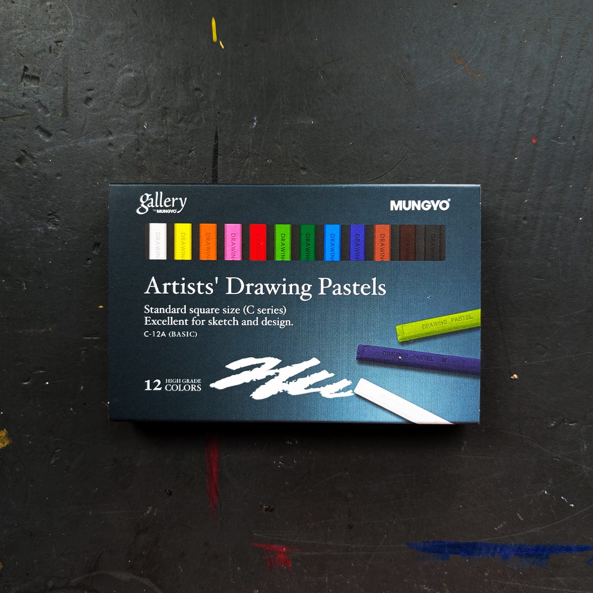 Mungyo Hard Pastel Set Mungyo - Artists' Drawing Pastels - Set of 12 Colours