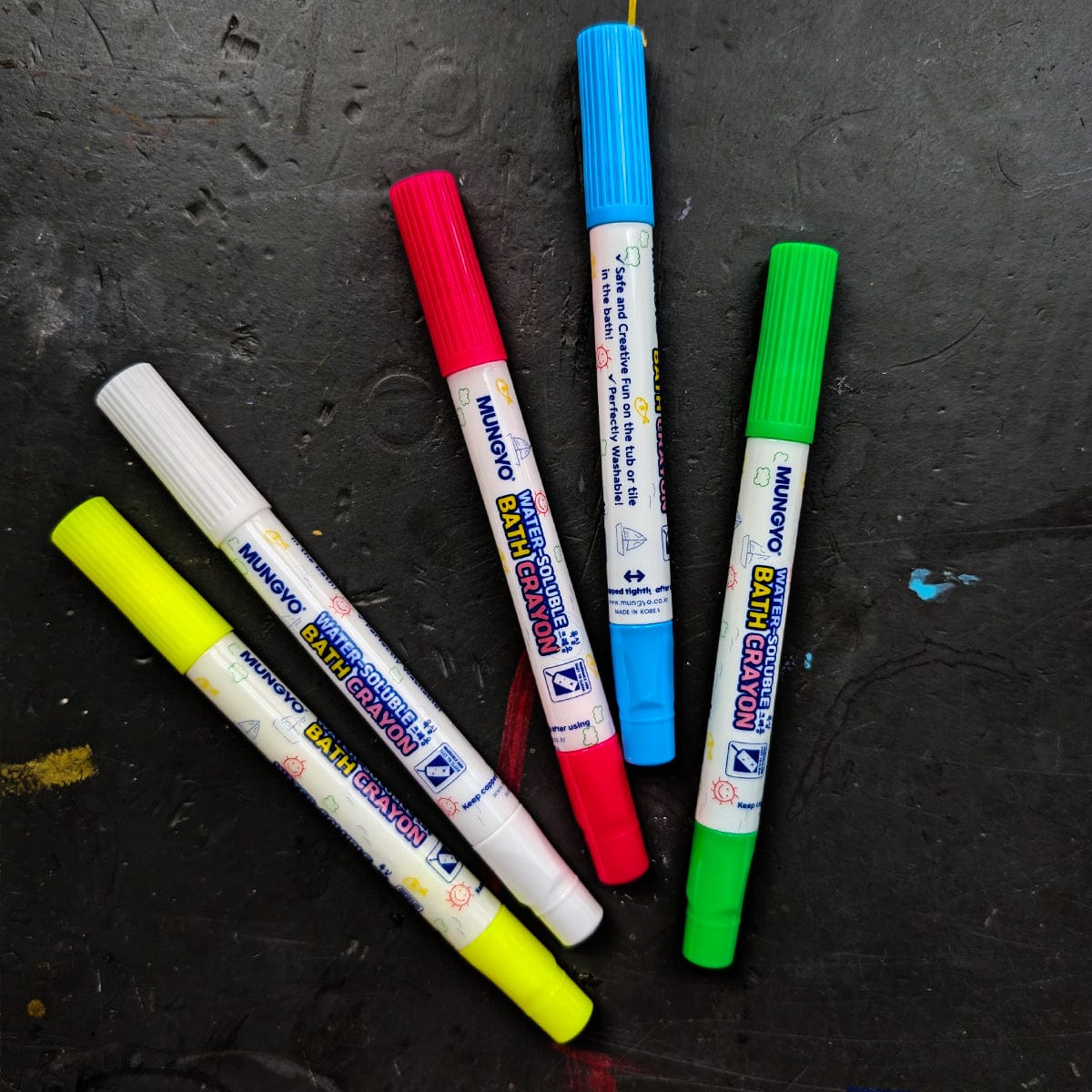 Mungyo Novelty Mungyo - Water-Soluble Bath Crayon - Set of 5 Colours