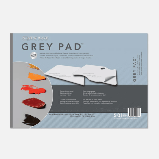 New Wave Disposable Palette New Wave - Grey Pad - Rectangular Paper Palette