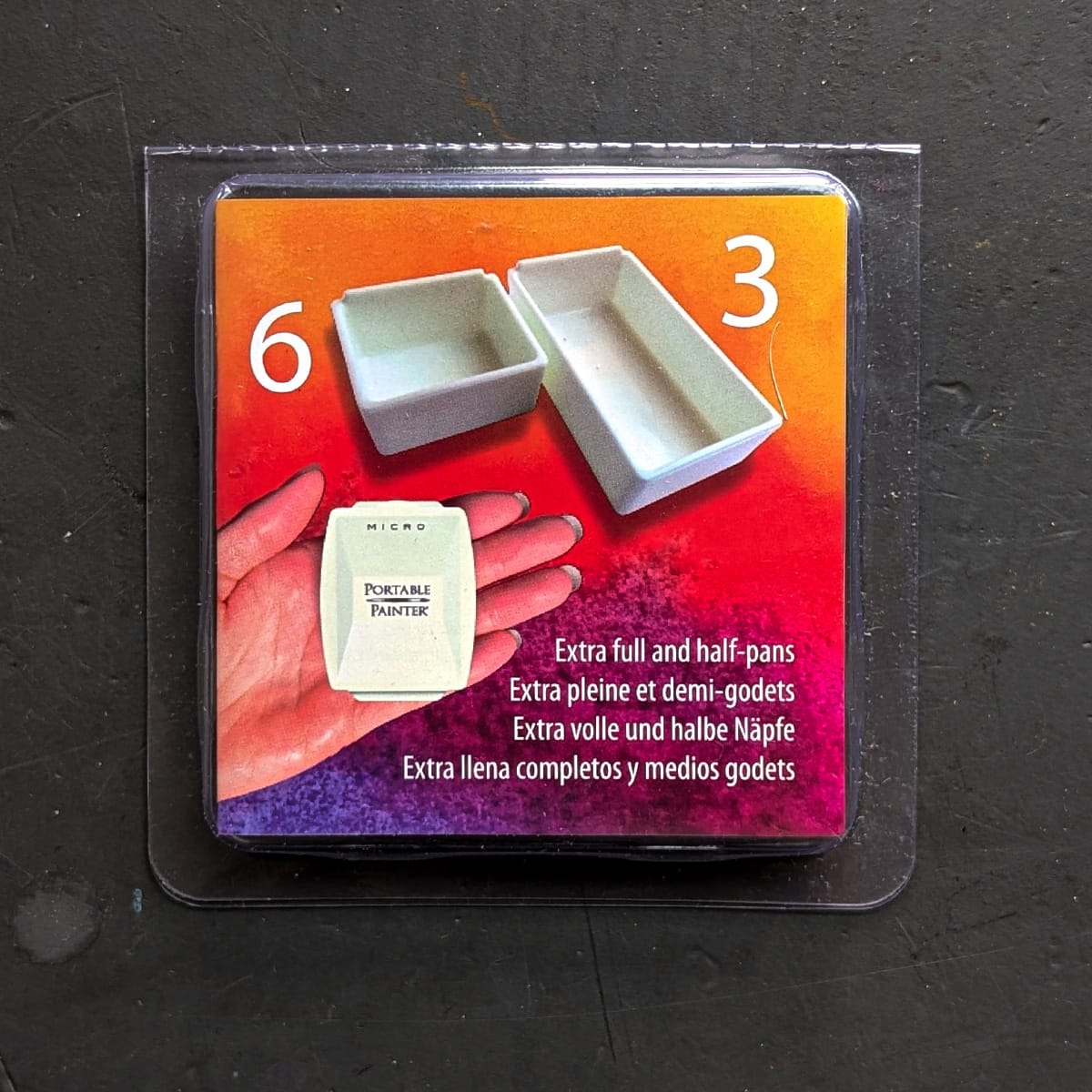 New Wave Watercolour Pan Portable Painter - Micro - Expansion Set - Full & Half Pans - 9 Pack
