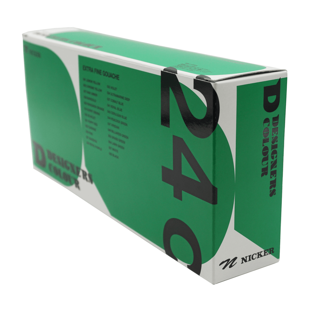Nicker Colour Designer Gouache Set Nicker - Designers Colour Gouache - Set of 24 Colours - 20mL Tubes