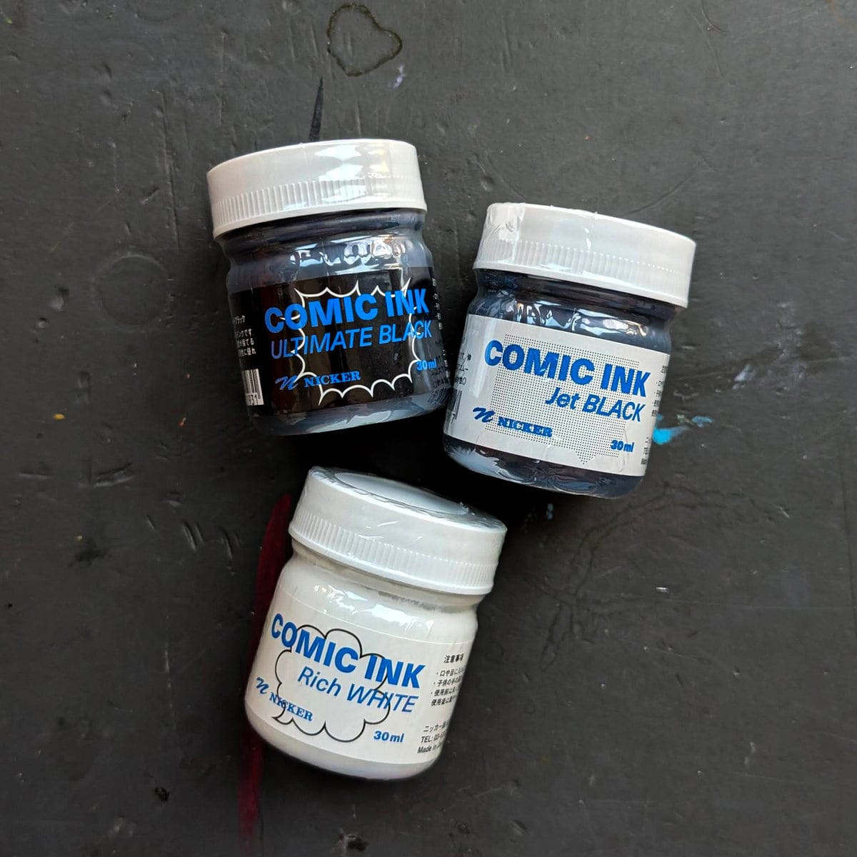 Nicker Colour Drawing Ink Nicker - Comic Ink - 30mL Jars