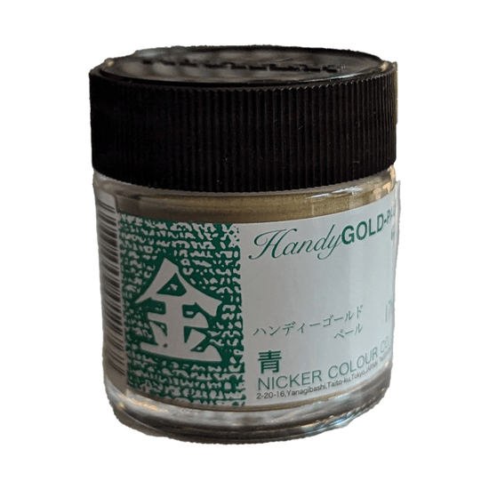 Nicker Colour Metallic Pigment Nicker - Handy Gold - Powder Paints - 40mL Jars - Pale Gold