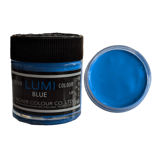 Nicker Colour Poster Paint Lumi Blue Nicker - Luminous Poster Colours - Individual 40mL Jars