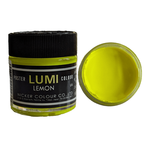 Nicker Colour Poster Paint Lumi Lemon Nicker - Luminous Poster Colours - Individual 40mL Jars