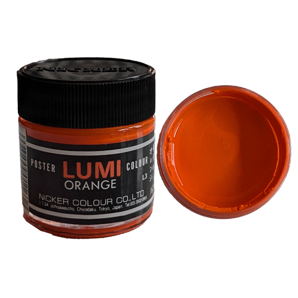 Nicker Colour Poster Paint Lumi Orange Nicker - Luminous Poster Colours - Individual 40mL Jars