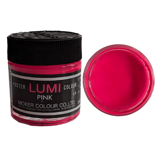 Nicker Colour Poster Paint Lumi Pink Nicker - Luminous Poster Colours - Individual 40mL Jars