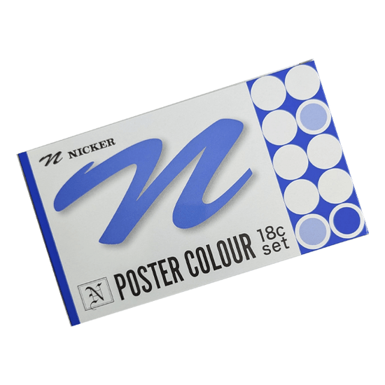 Nicker Colour Poster Paint Nicker - Poster Colours - Set of 18 Colours - 20mL Tubes