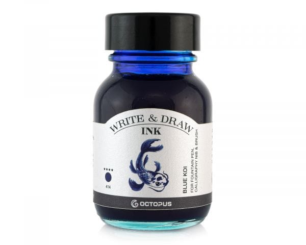 Octopus Fluids Drawing Ink Blue Koi 414 Octopus Fluids - Write & Draw Ink - 50mL Bottles