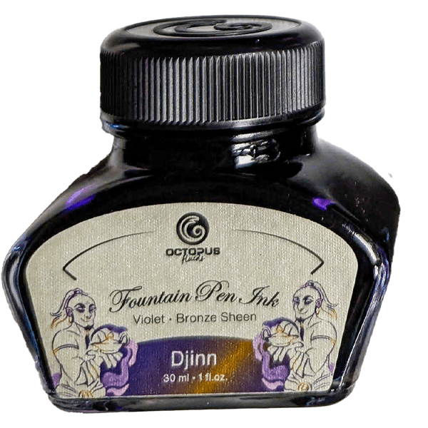 Octopus Fluids Drawing Ink Djinn (Violet/Bronze) Octopus Fluids - Sheen Fountain Pen Ink - 30mL Bottles