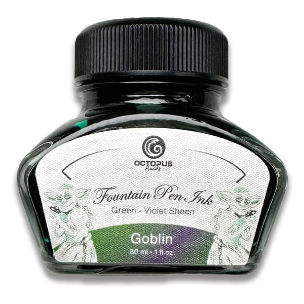 Octopus Fluids Drawing Ink Goblin (Green/Violet) Octopus Fluids - Sheen Fountain Pen Ink - 30mL Bottles