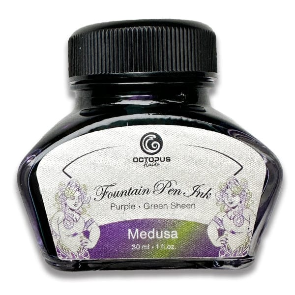 Octopus Fluids Drawing Ink Medusa (Violet/Green) Octopus Fluids - Sheen Fountain Pen Ink - 30mL Bottles