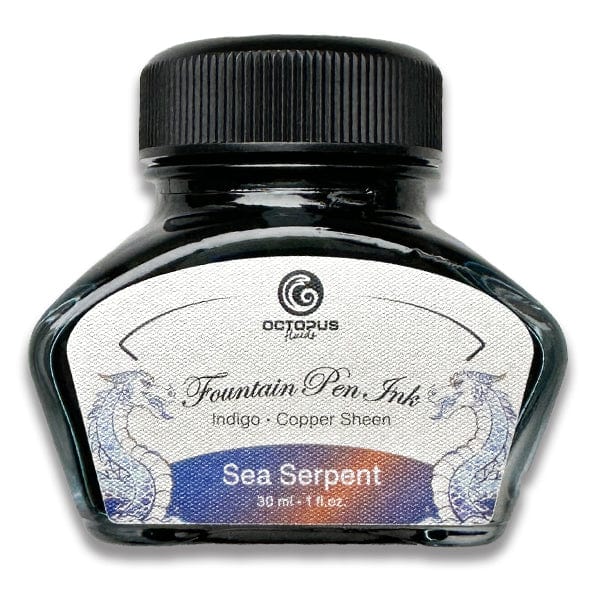 Octopus Fluids Drawing Ink Sea Serpent (Indigo/Copper) Octopus Fluids - Sheen Fountain Pen Ink - 30mL Bottles