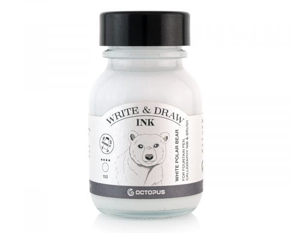 Octopus Fluids Drawing Ink White Polar Bear 441 Octopus Fluids - Write & Draw Ink - 50mL Bottles