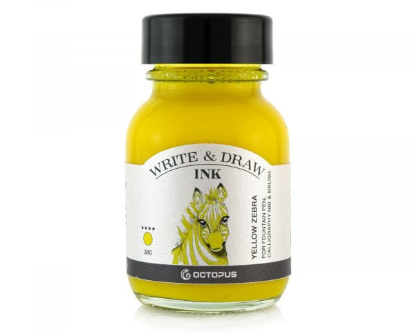 Octopus Fluids Drawing Ink Yellow Zebra 380 Octopus Fluids - Write & Draw Ink - 50mL Bottles