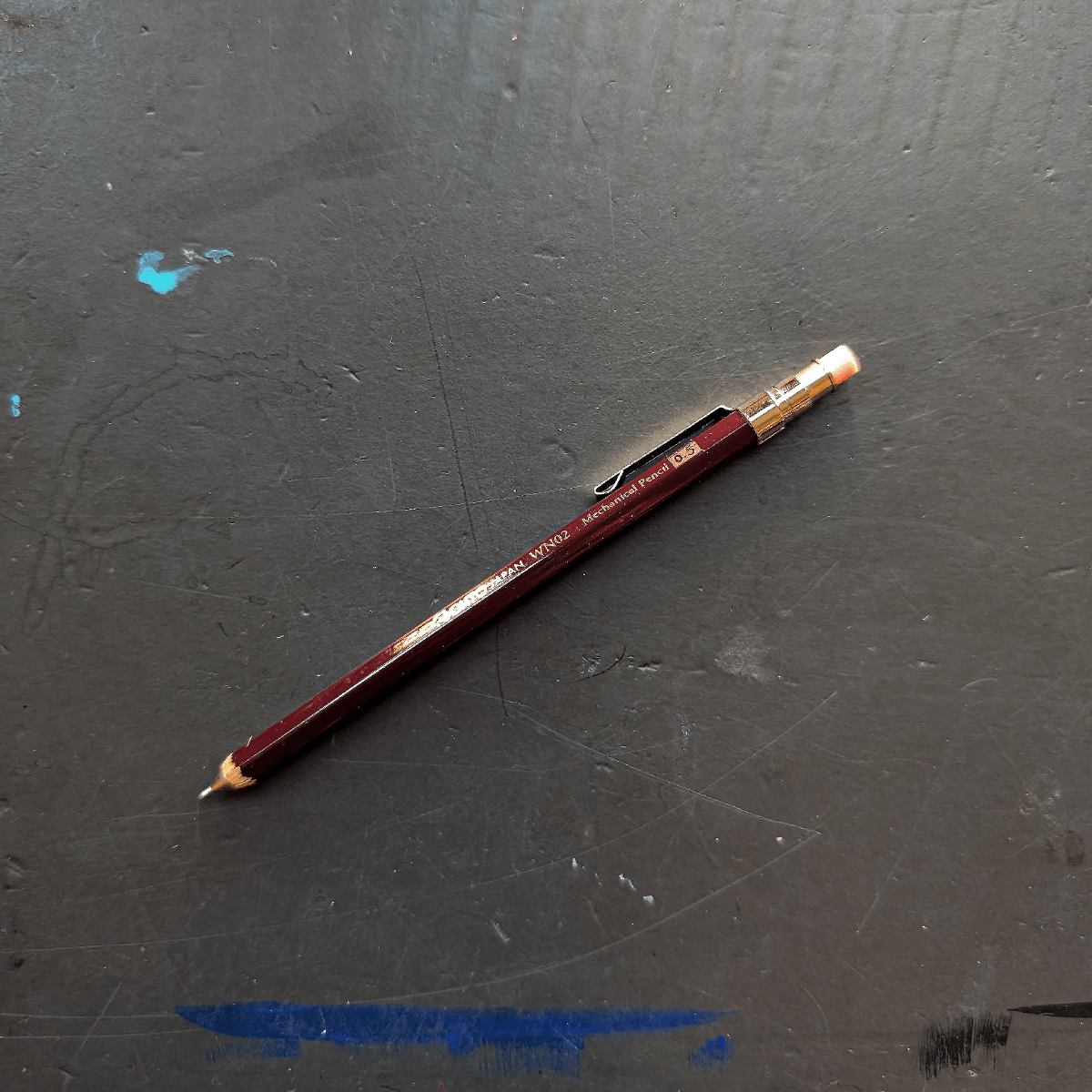 Ohto Mechanical Pencil Enji (Crimson) Ohto - Wooden Mechanical Pencils - WN02 - 0.5mm Mini