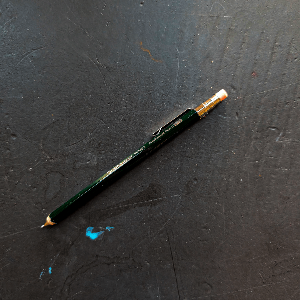 Ohto Mechanical Pencil Green Ohto - Wooden Mechanical Pencils - WN02 - 0.5mm Mini