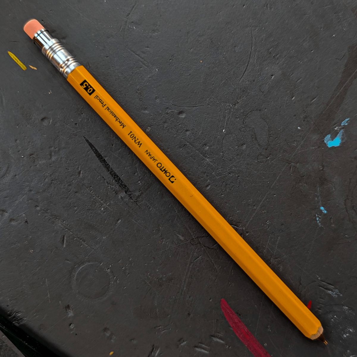 Ohto Mechanical Pencil Yellow Ohto - Wooden Mechanical Pencils - WN01 - 0.5mm Standard