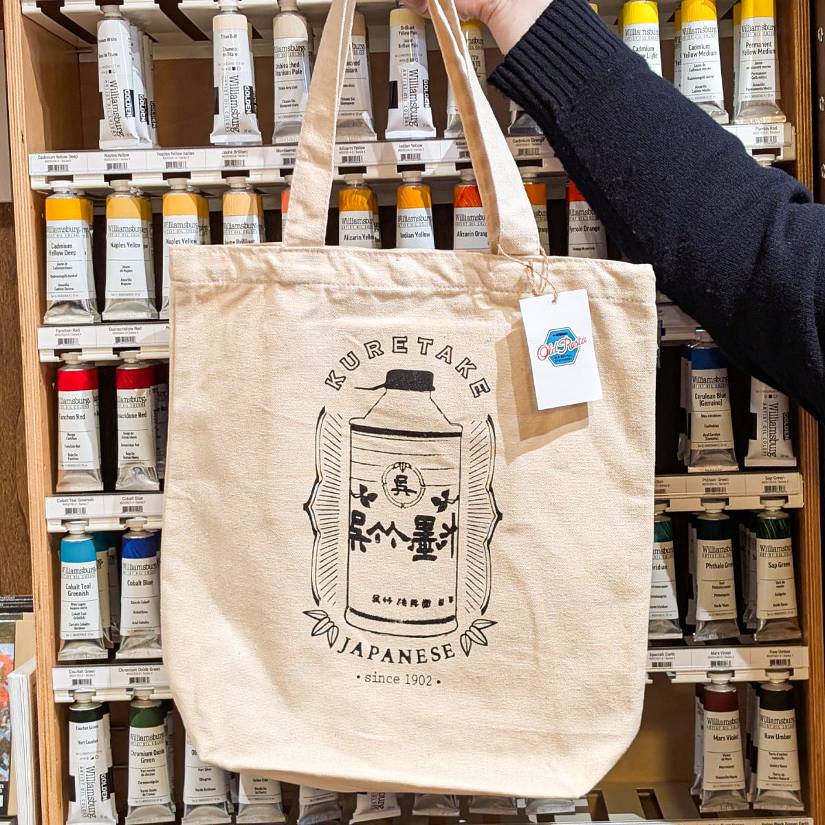 Old Resta Tote Bag Kuretake Old Resta - Vintage Stationary Tote Bags