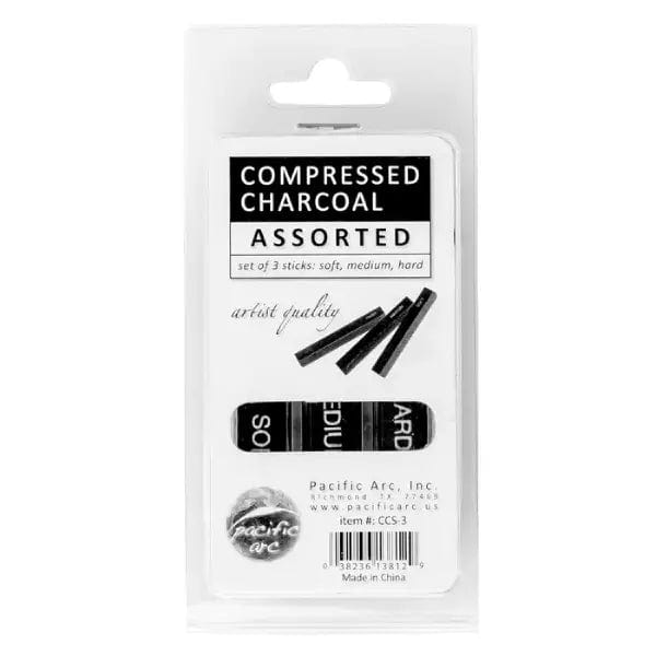 Pacific Arc Compressed Charcoal Pacific Arc - Compressed Charcoal - 3 Assorted Sticks - Item #CCS-3