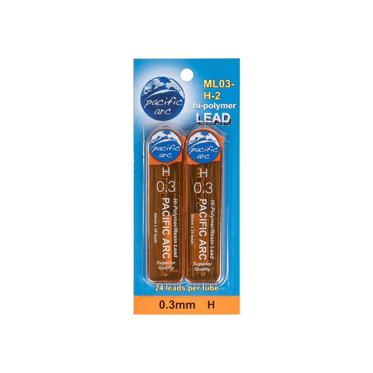 Pacific Arc Lead Refill Pacific Arc - 0.3mm Lead Refills - H - 2 Pack