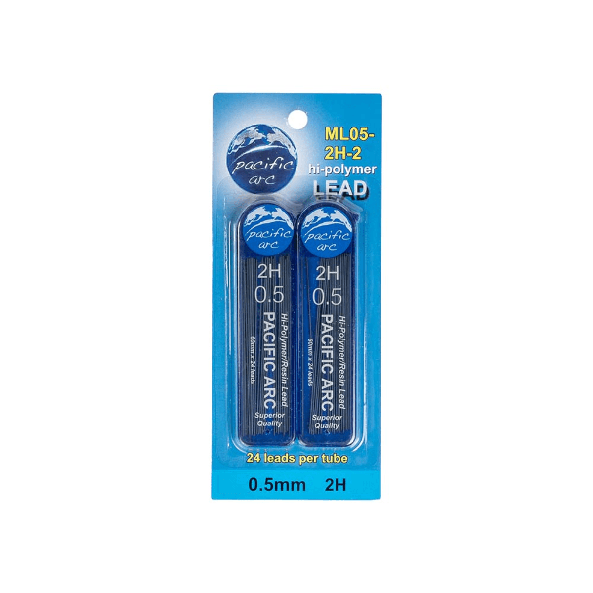 Pacific Arc Lead Refill Pacific Arc - 0.5mm Lead Refills - 2H - 2 Pack
