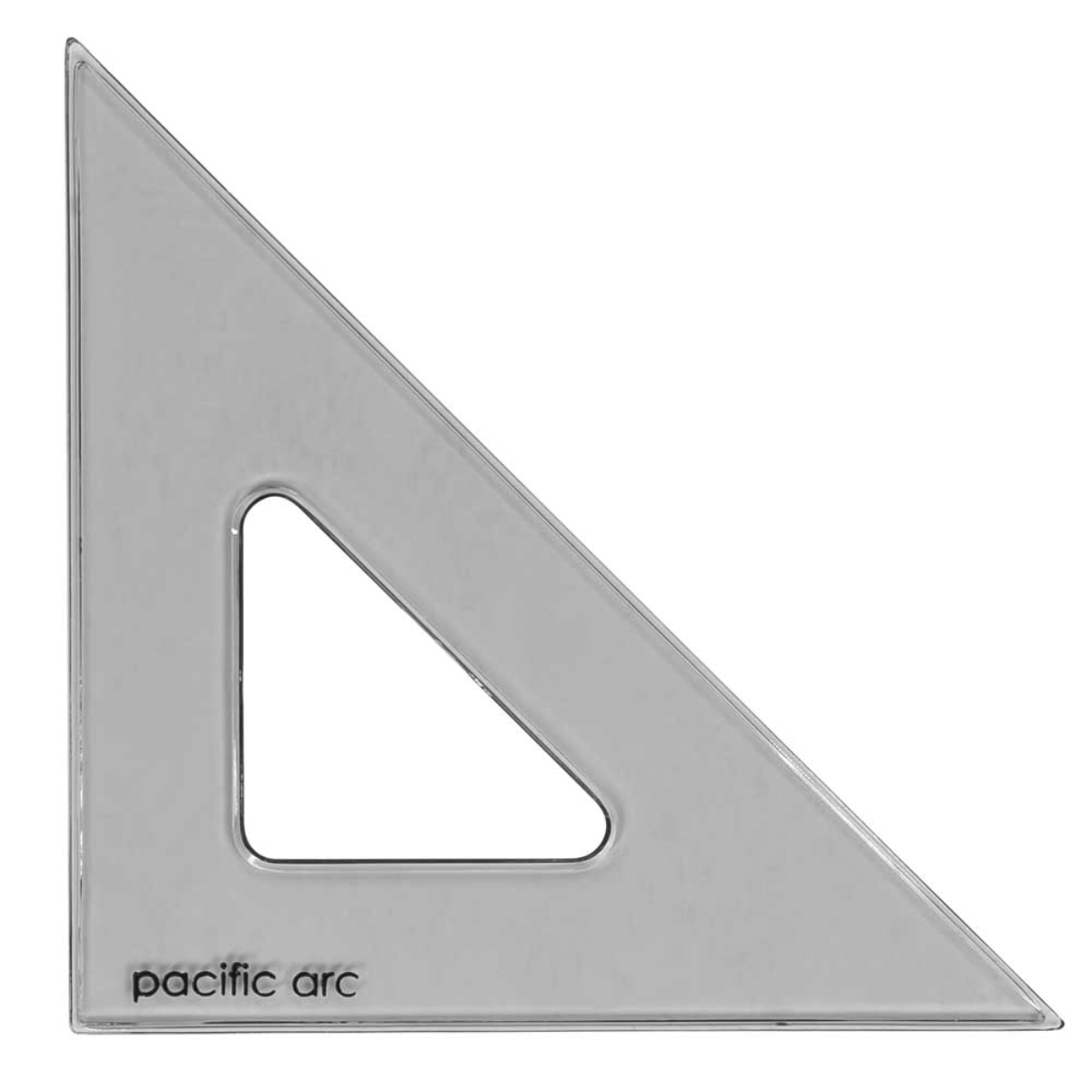 Pacific Arc Set Square Pacific Arc - Smoke-Tint Acrylic Triangle - 45/90 Degree - 12" Edge
