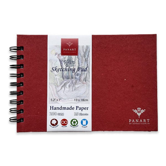 Panart Sketchbook - Spiralbound Panart - Handmade Sketching Paper - 13x18cm Wiro Pad