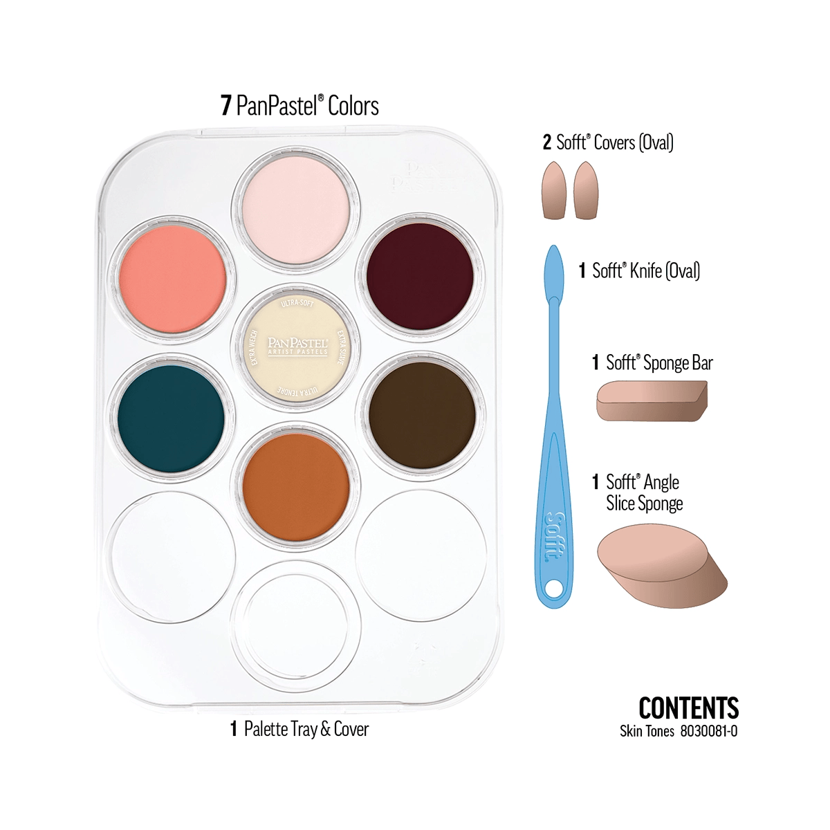 PanPastel PanPastel Set PanPastel - Artist Pastels - Skin Tones - 7 Colour Set & Palette
