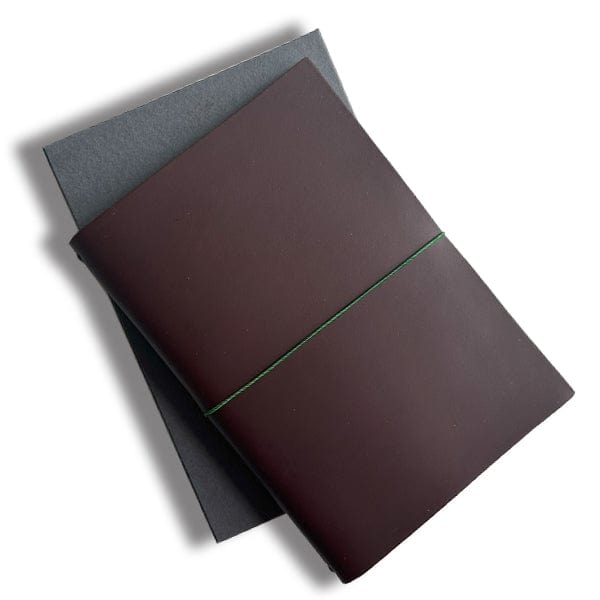 Paper Republic Notebook - Blank Paper Republic - Grand Voyageur - Pocket Leather Journal - Chestnut - Item #gv04-01